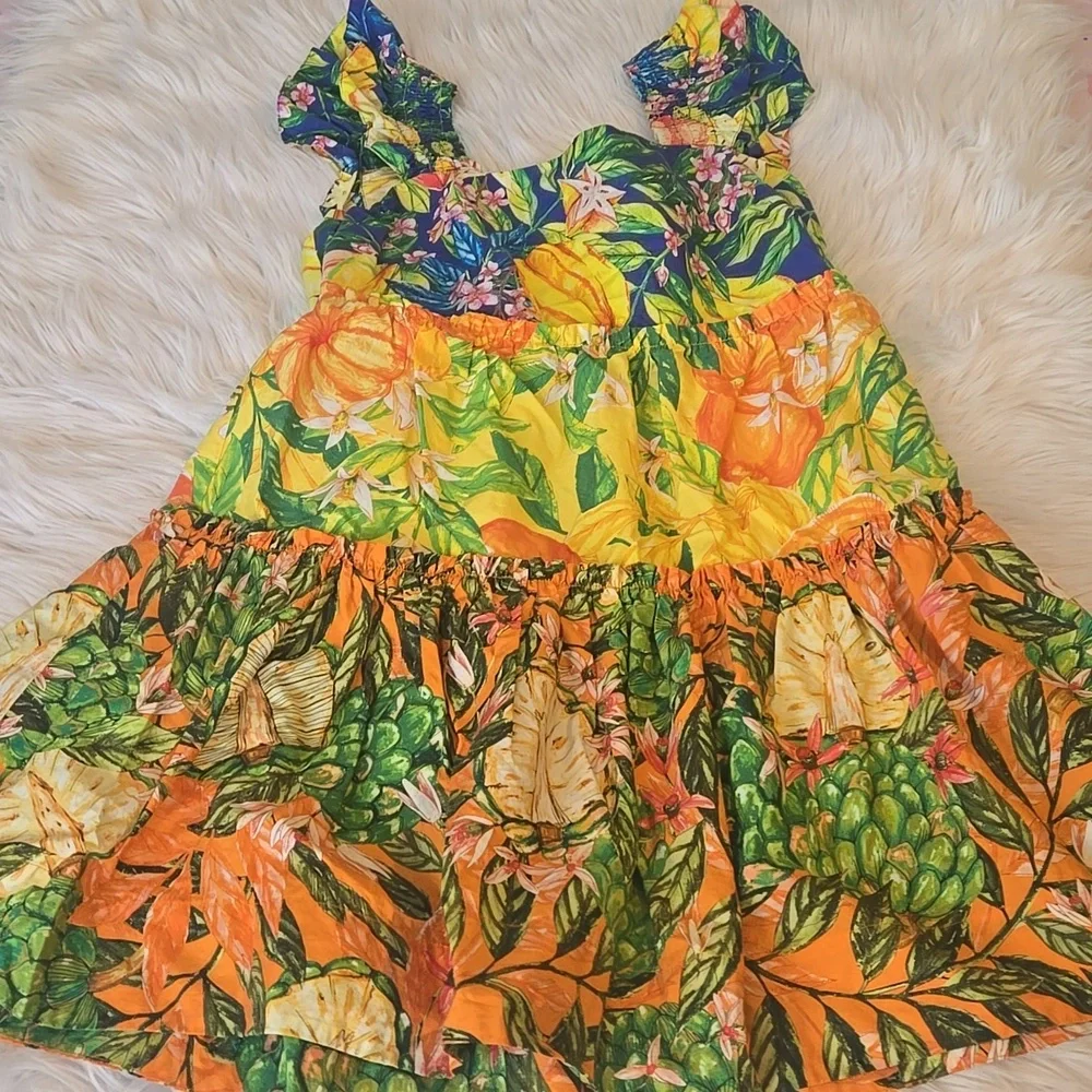 Farm Rio Tiered Mini Dress Sz M - Picture 7 of 14
